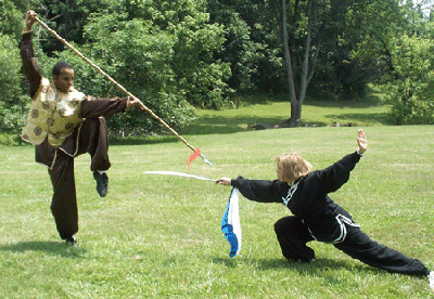 Sifu Eric and Sifu Denise - Spear vs Broadsword